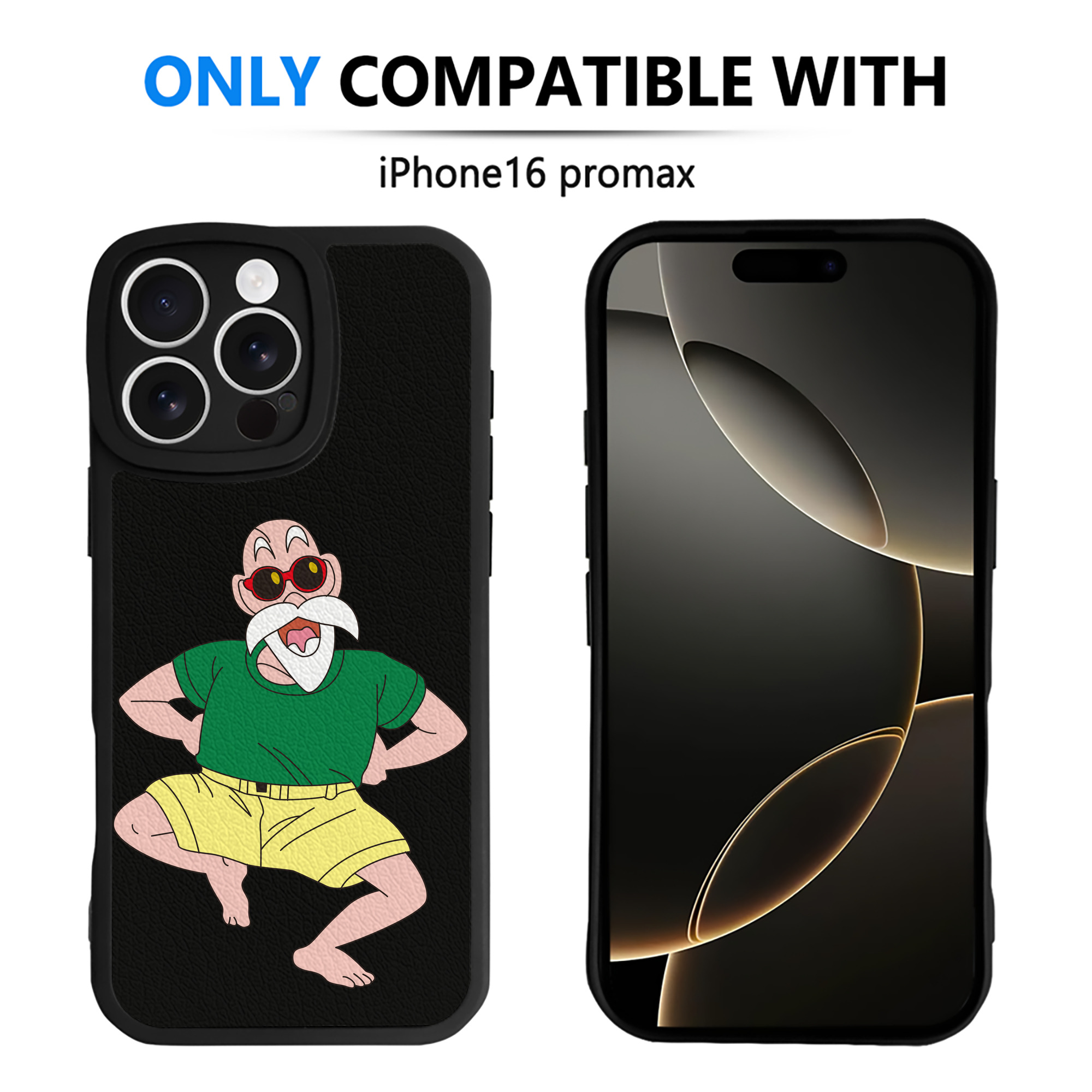 （画像用） ドラゴンボール 亀仙人（かめせんにん） DRAGON BALL Master Roshi Kame Sennin 【iPhone 16シリーズ対応】シリコンスマホケース（レザー調） 材質：シリコン
